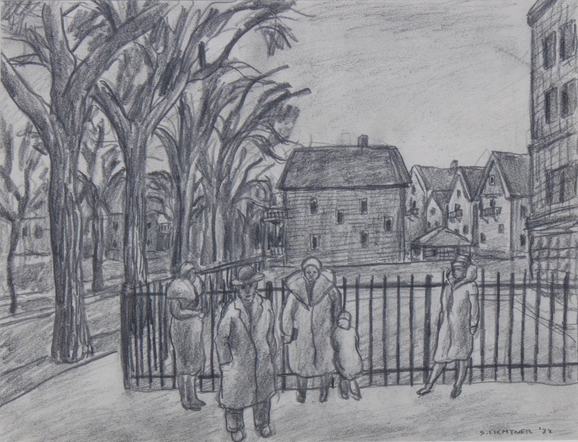Schomer Lichtner, (Wisconsin, 1905-2006), People on the Street, 1932
