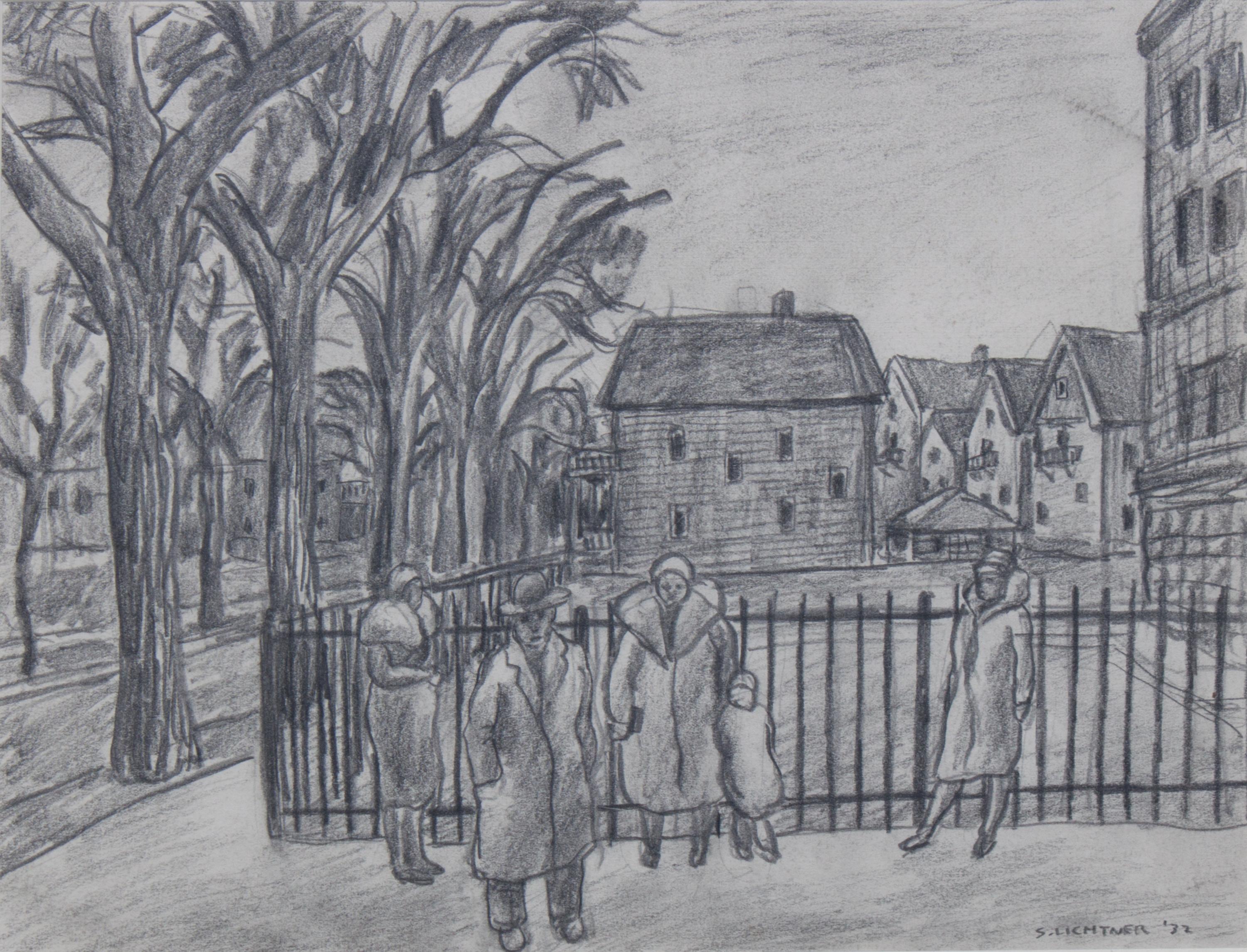 Schomer Lichtner, (Wisconsin, 1905-2006), People on the Street, 1932