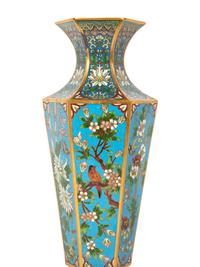 Ten Chinese Cloisonné Enamel Vases