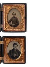 [CIVIL WAR]. 7 portraits of soldiers, most housed in Union cases incl. some glass window examples.