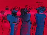 Three Facing West, 1989 and Zulu Red , 1988 (two works)