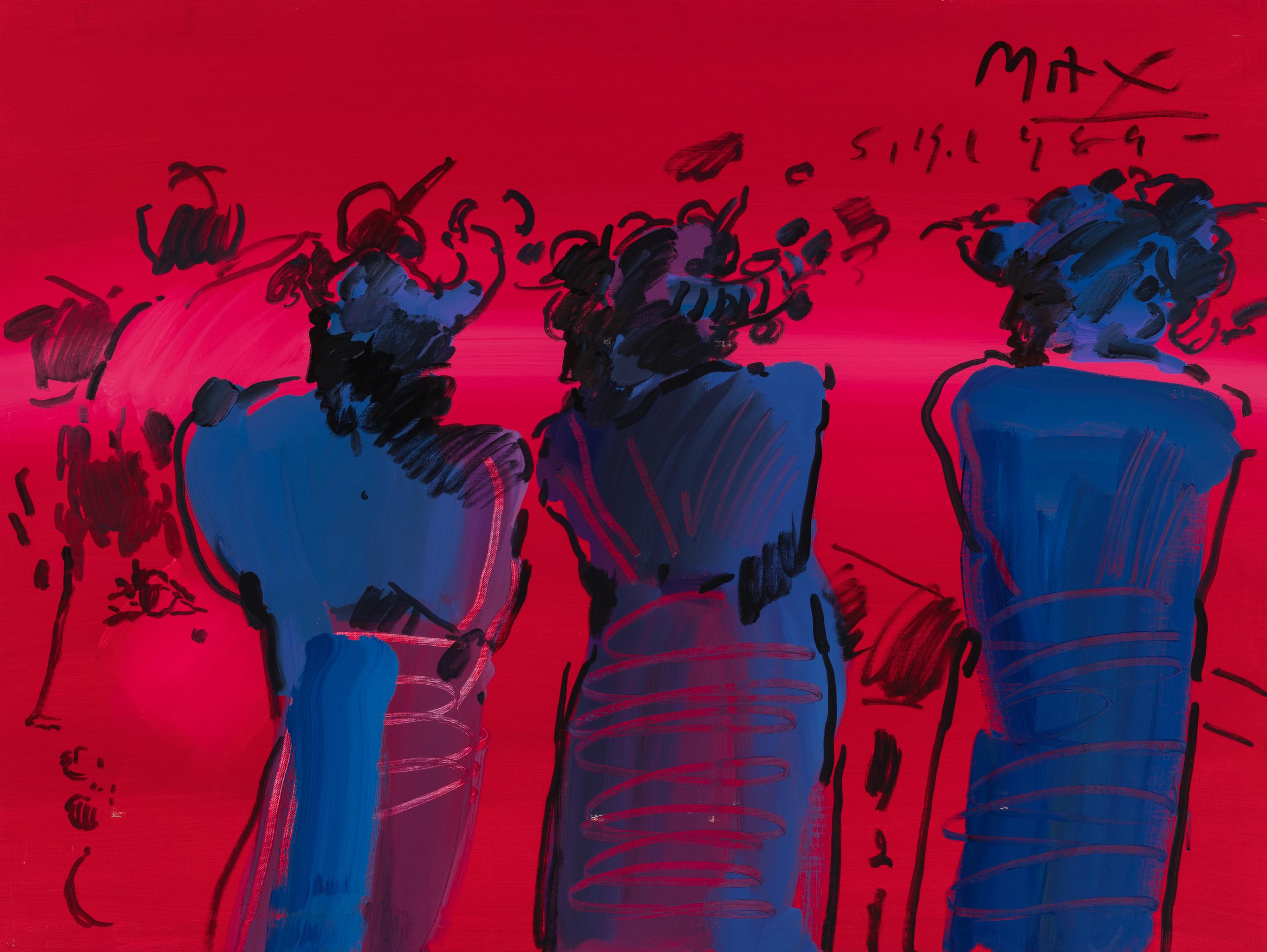 Three Facing West, 1989 and Zulu Red , 1988 (two works)