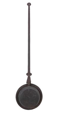 An English Wrought-Iron and Pierced and Engraved Brass Warming Pan