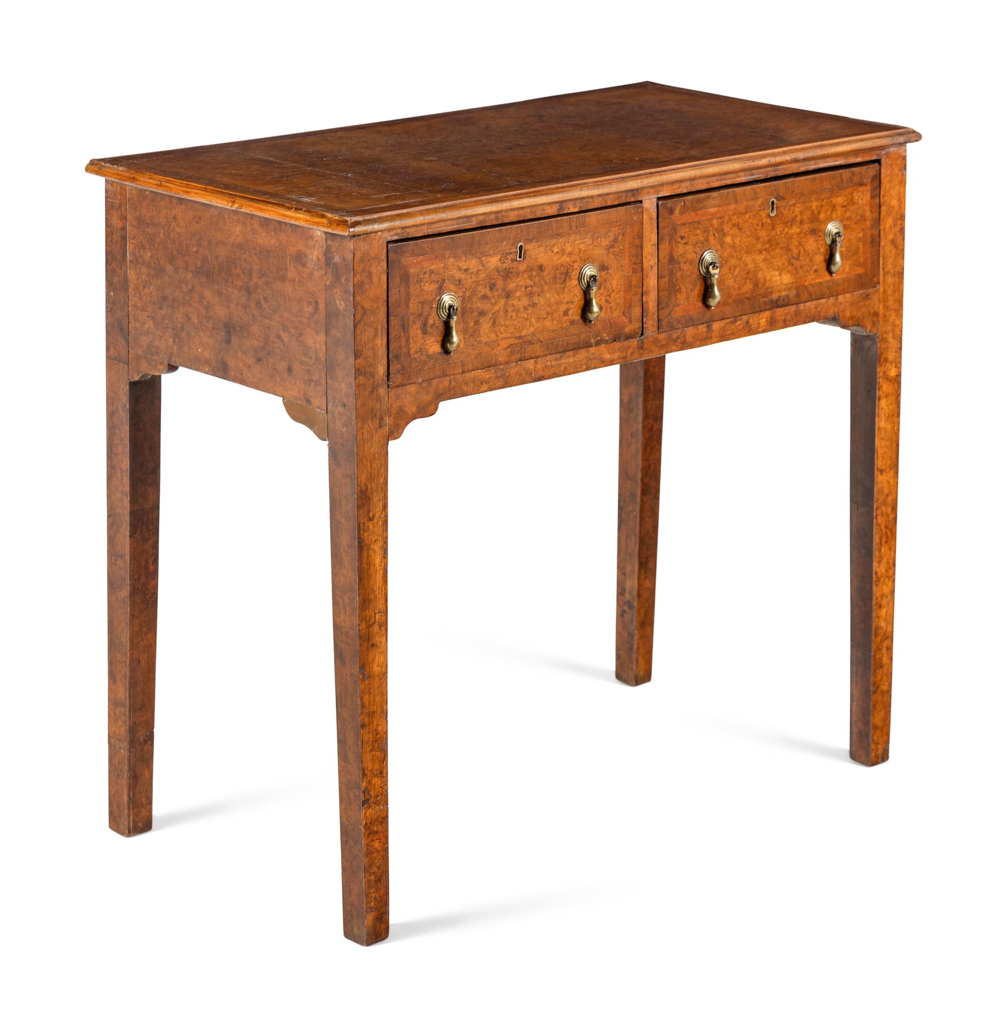 A George II Burl Walnut Side Table