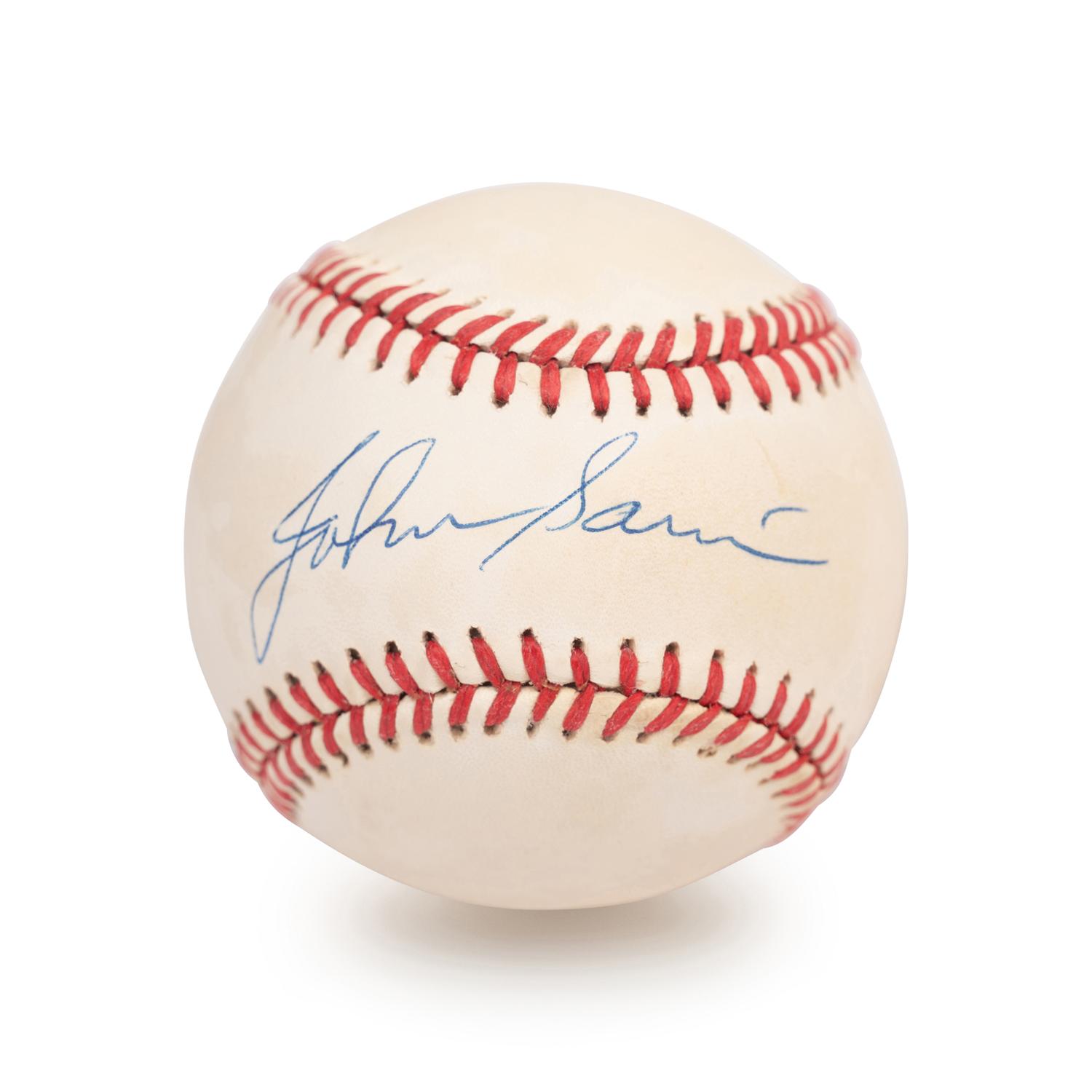 A Group of Warren Spahn and Johnny Sain Signed Autograph Items (Beckett Authentication Services BAS Certified),