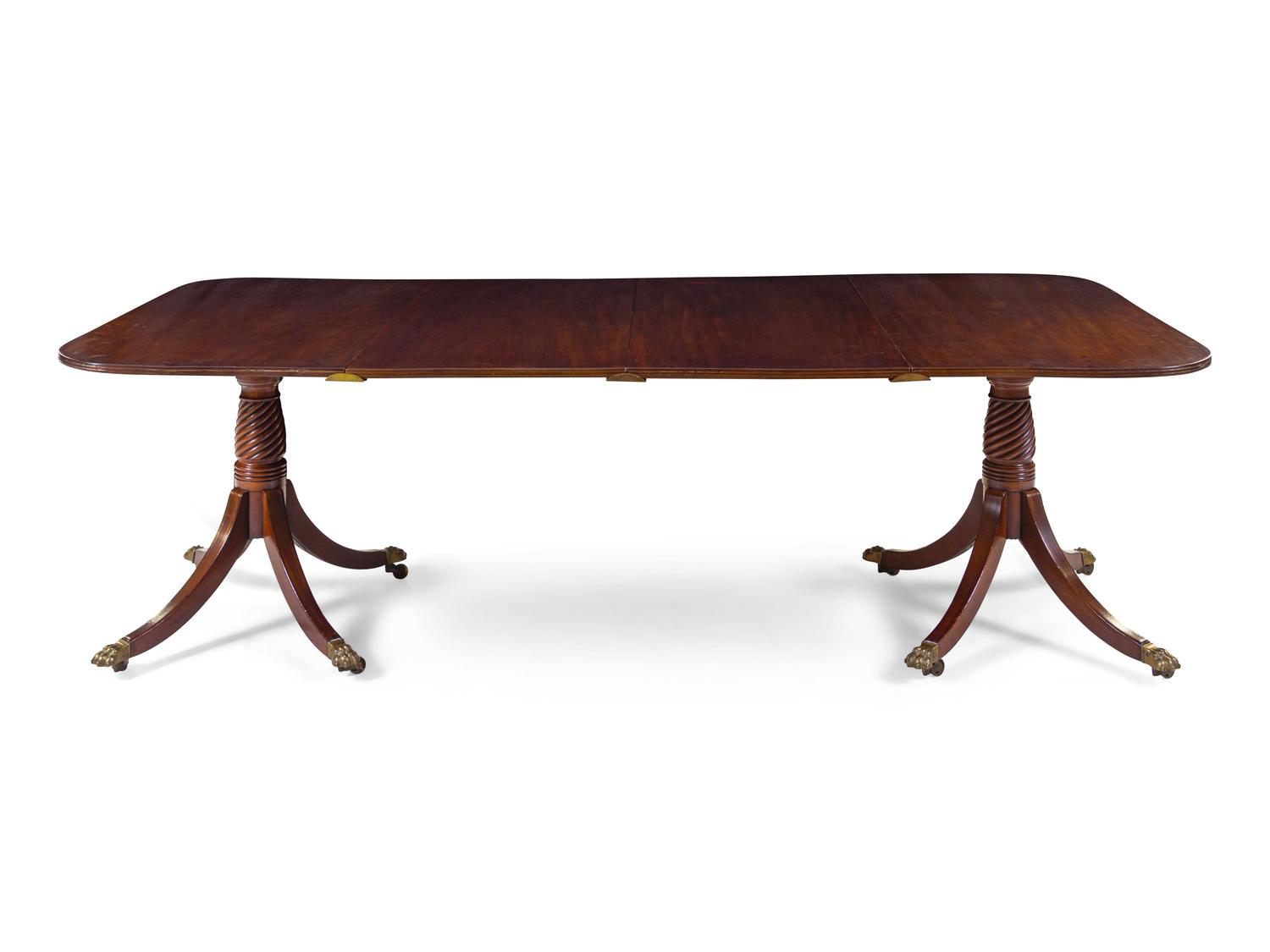A George III Mahogany Double Pedestal Dining Table