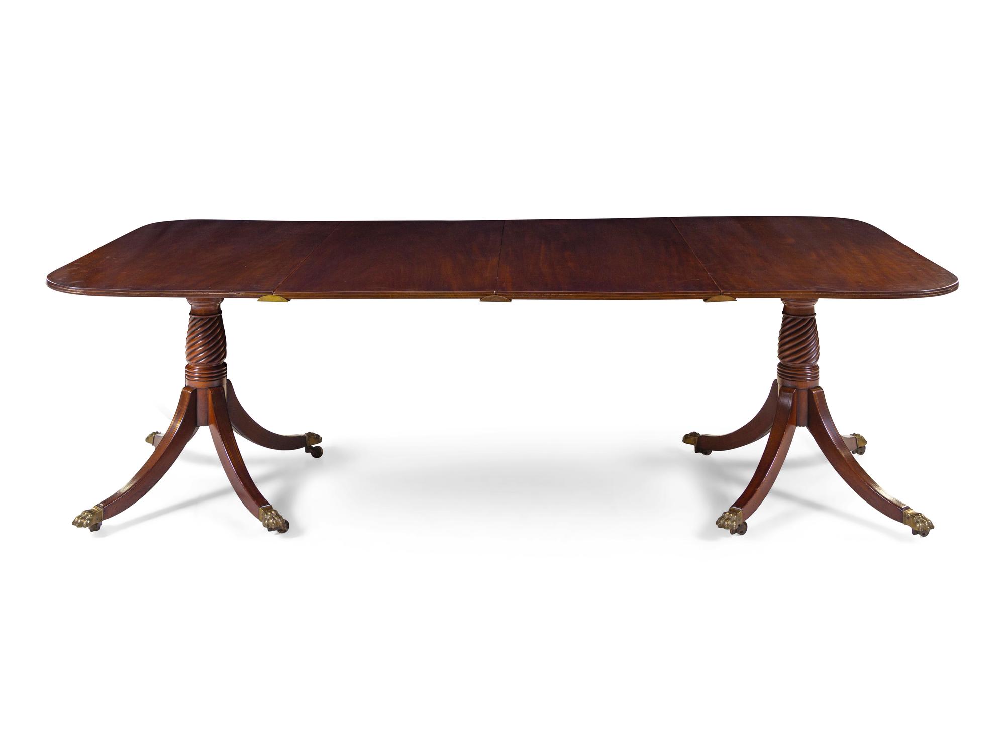 A George III Mahogany Double Pedestal Dining Table