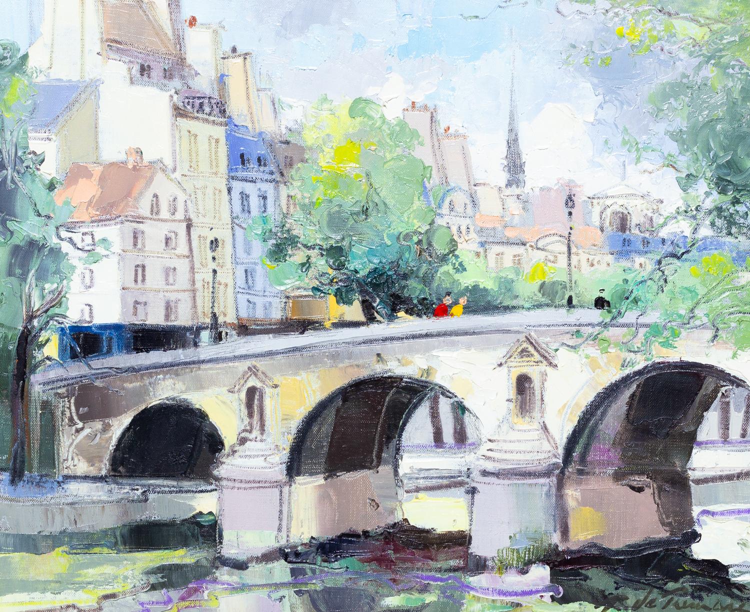 Artist Unknown, (French, 20th Century), Two Works; Pont Neuf, Paris and St. Germain de Pres