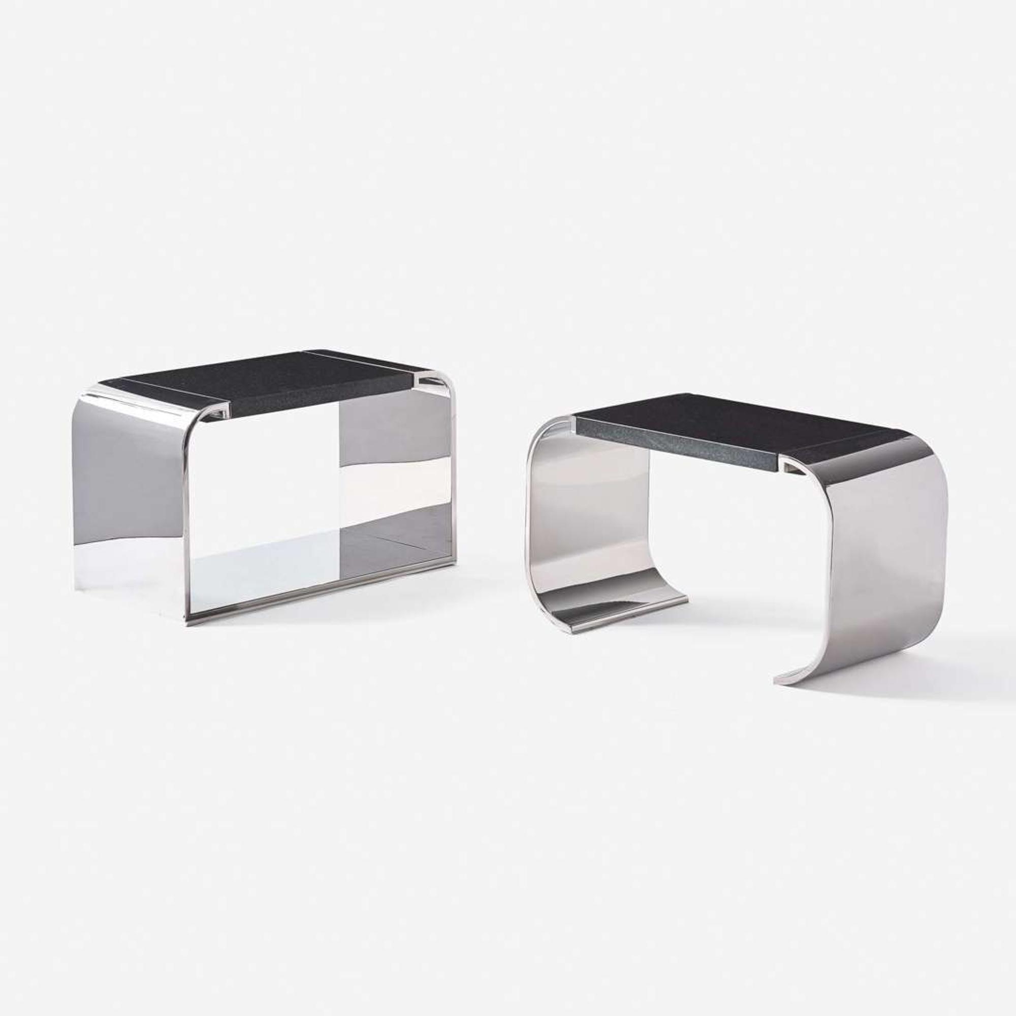 Stanley Jay Friedman for Brueton "Macao" and "Eclipse" End Tables, circa 1980