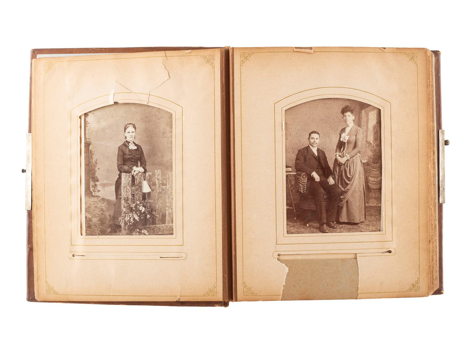 [EARLY PHOTOGRAPHY]. A collection of over 200 19th century photographs, incl. tintype of Indian Wars-era soldier.