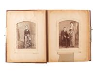 [EARLY PHOTOGRAPHY]. A collection of over 200 19th century photographs, incl. tintype of Indian Wars-era soldier.