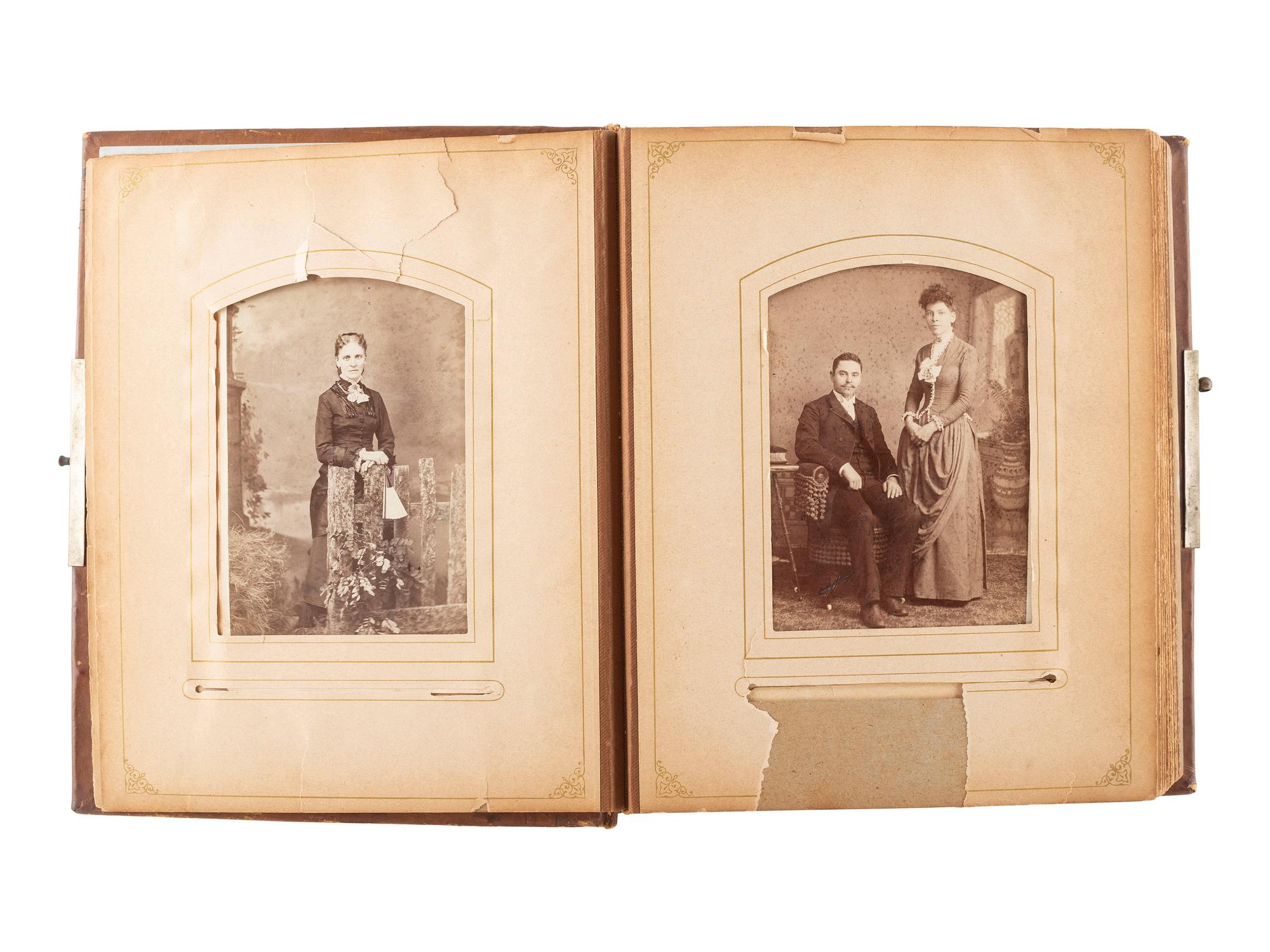 [EARLY PHOTOGRAPHY]. A collection of over 200 19th century photographs, incl. tintype of Indian Wars-era soldier.