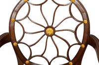 A Set of Eight George III Style Mahogany Wheel Back Armchairs.