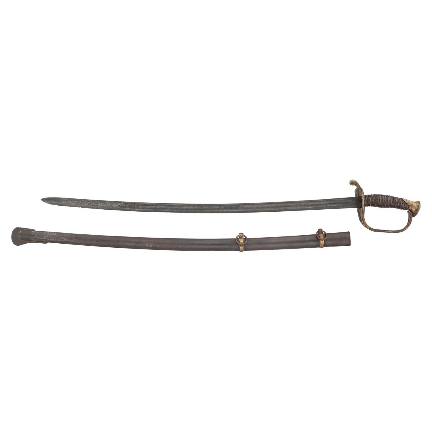 Leech & Rigdon Cavalry Officer's Saber with Brass Mounted Iron Scabbard