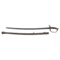 Leech & Rigdon Cavalry Officer's Saber with Brass Mounted Iron Scabbard