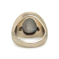 Star Sapphire and White Gold Ring