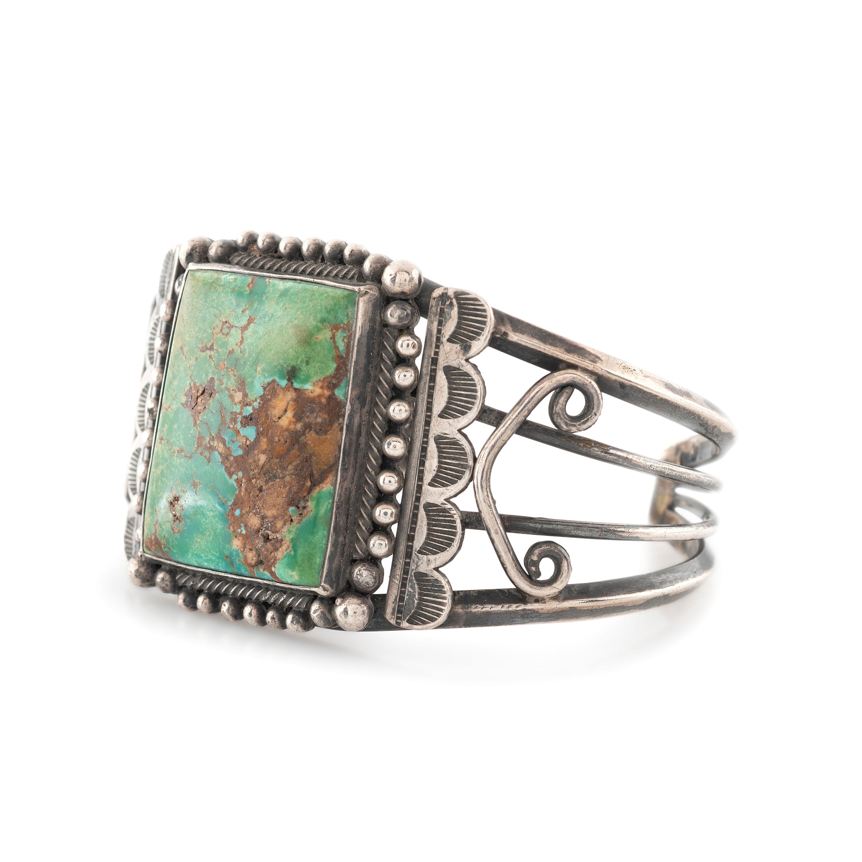 Navajo Silver and Turquoise Cuff Bracelet
