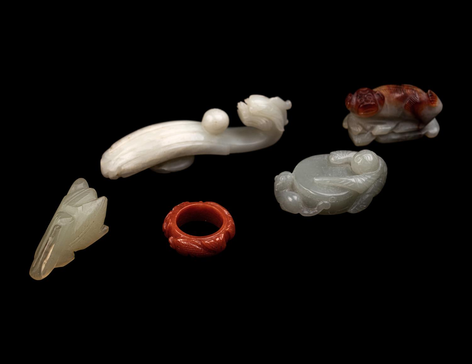11 Chinese Jade and Hardstone Carvings