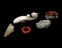 11 Chinese Jade and Hardstone Carvings