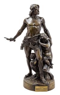 A French Bronze Figural Group Height 28 inches. — EMILE-ANDRE BOISSEAU (1842-1923)