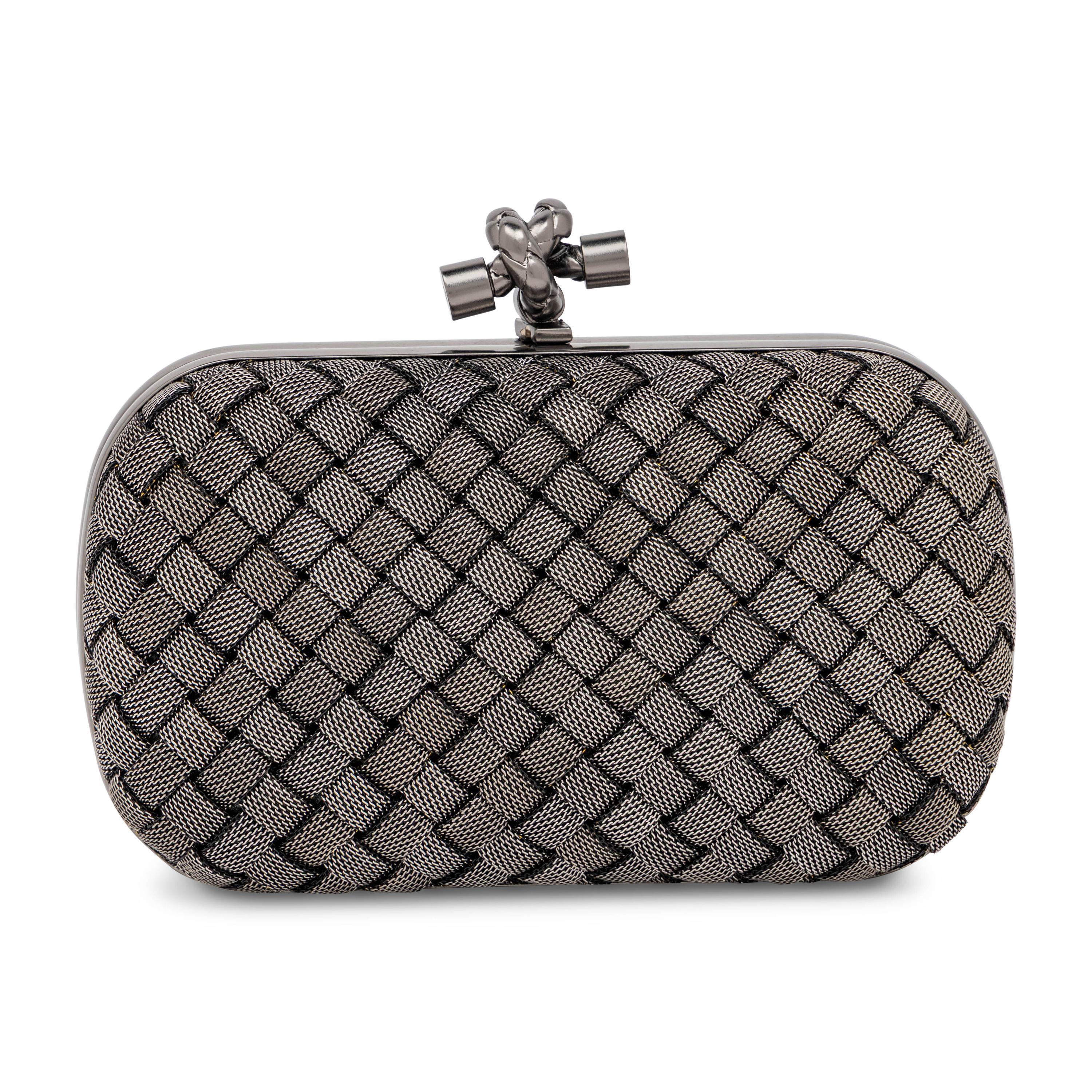 Bottega Veneta, Knot Clutch in Metal Mesh Intrecciato