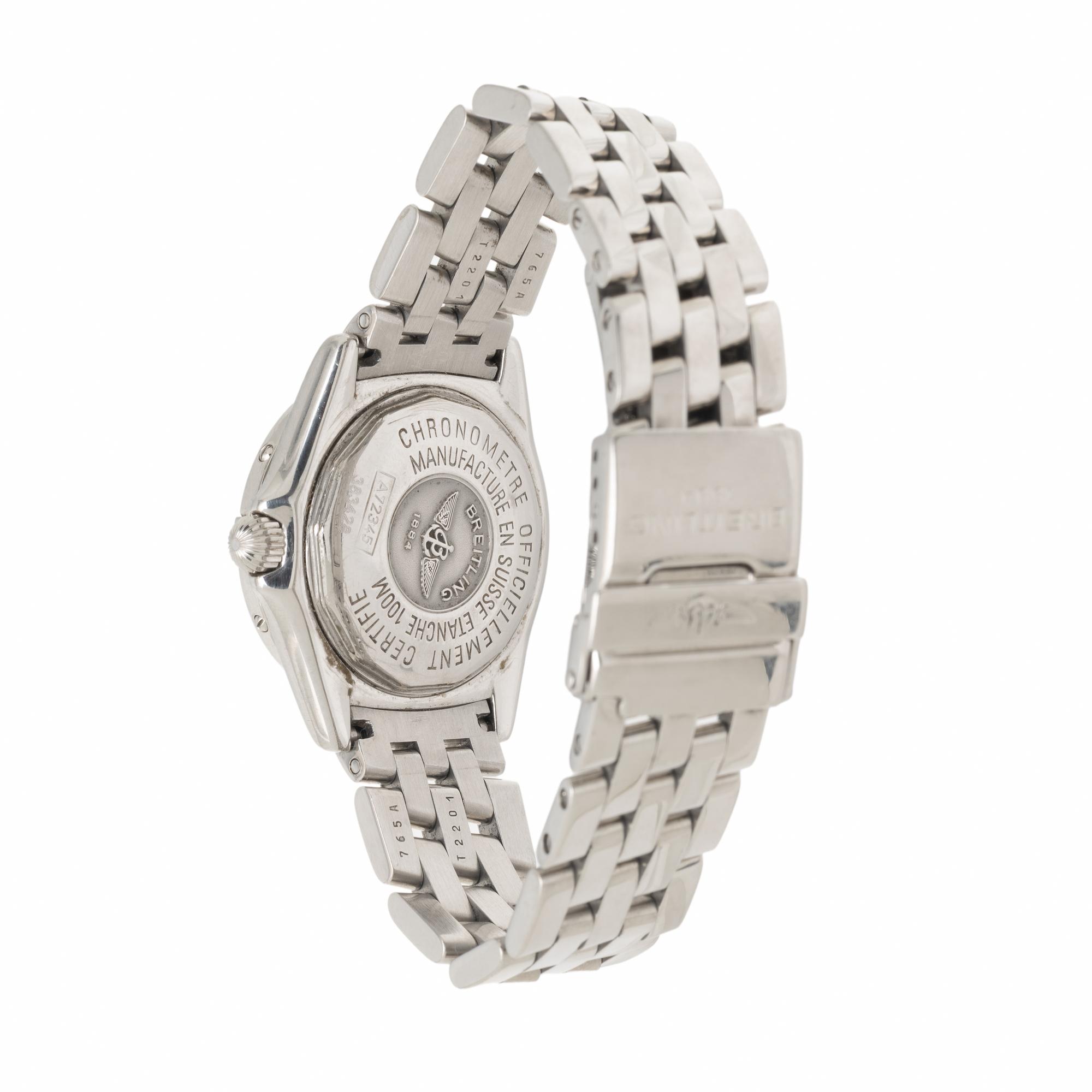 Breitling, Ref. A72345, Stainless Steel 'Callistino' Date Watch with Mother-of-Pearl Dial