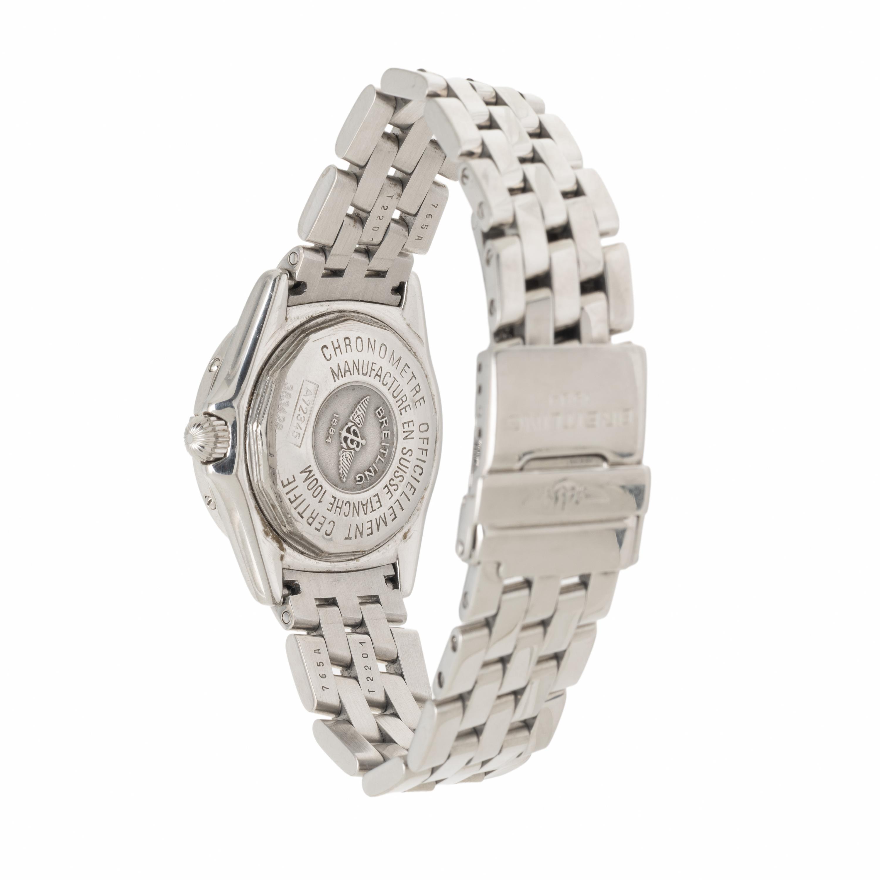 Breitling, Ref. A72345, Stainless Steel 'Callistino' Date Watch with Mother-of-Pearl Dial