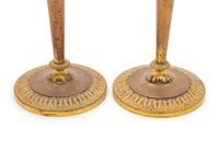 A Pair of Empire Style Gilt Metal Candlesticks