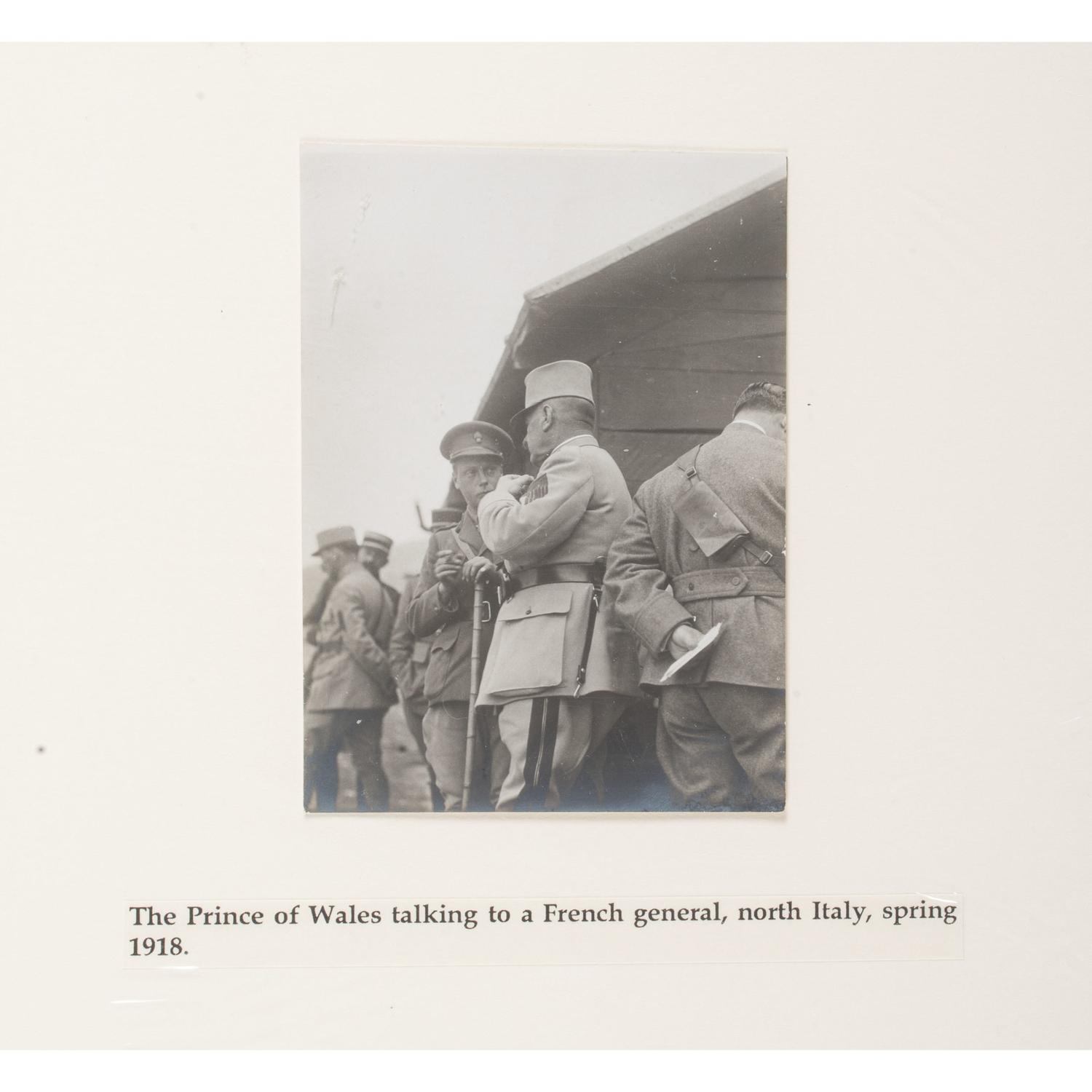 Prince of Wales Tour of Italy, 1918, Collection of 18 Photographs, Plus