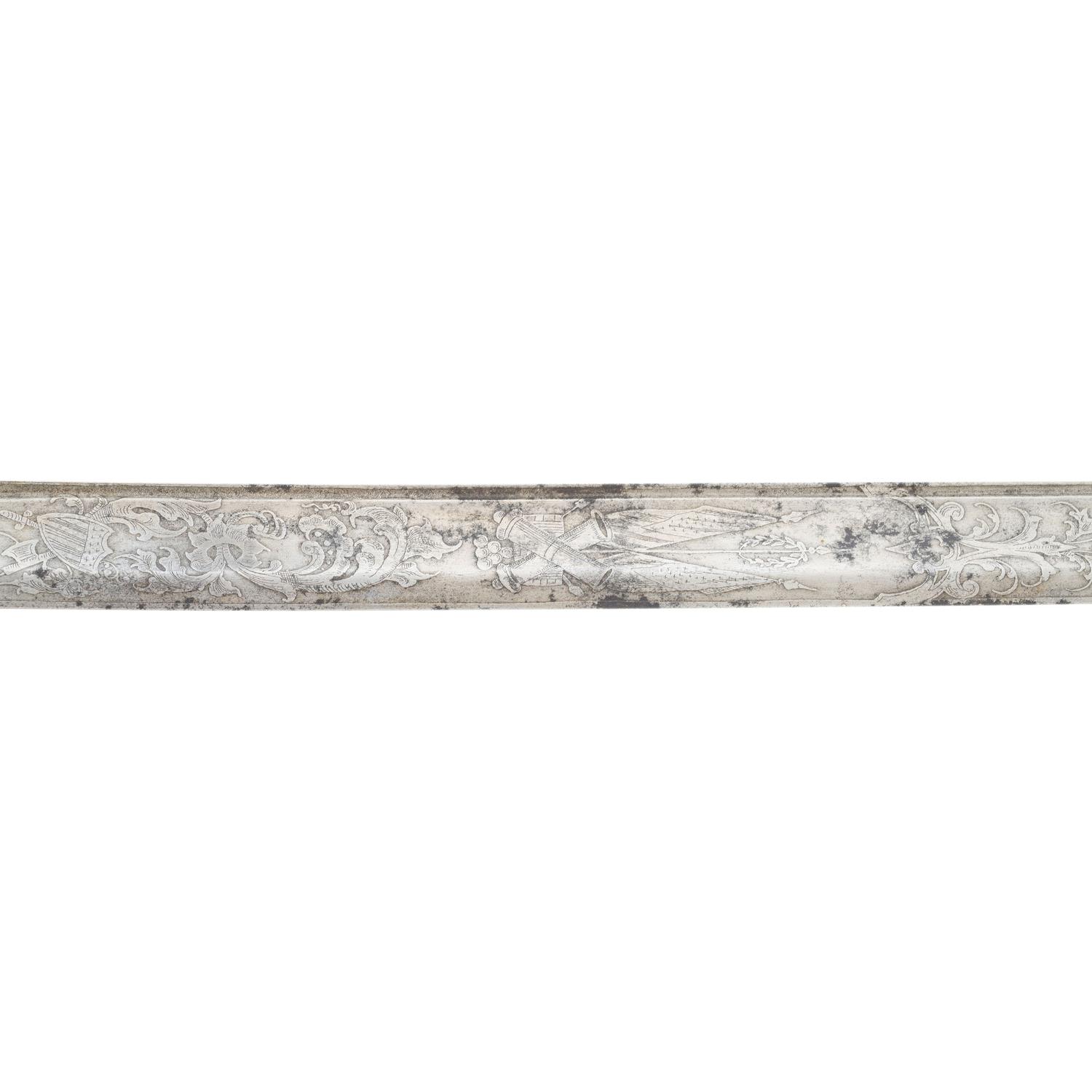 Tiffany Retailer Marked Imported US Model 1850 Foot Officers Sword with German Silver Scabbard