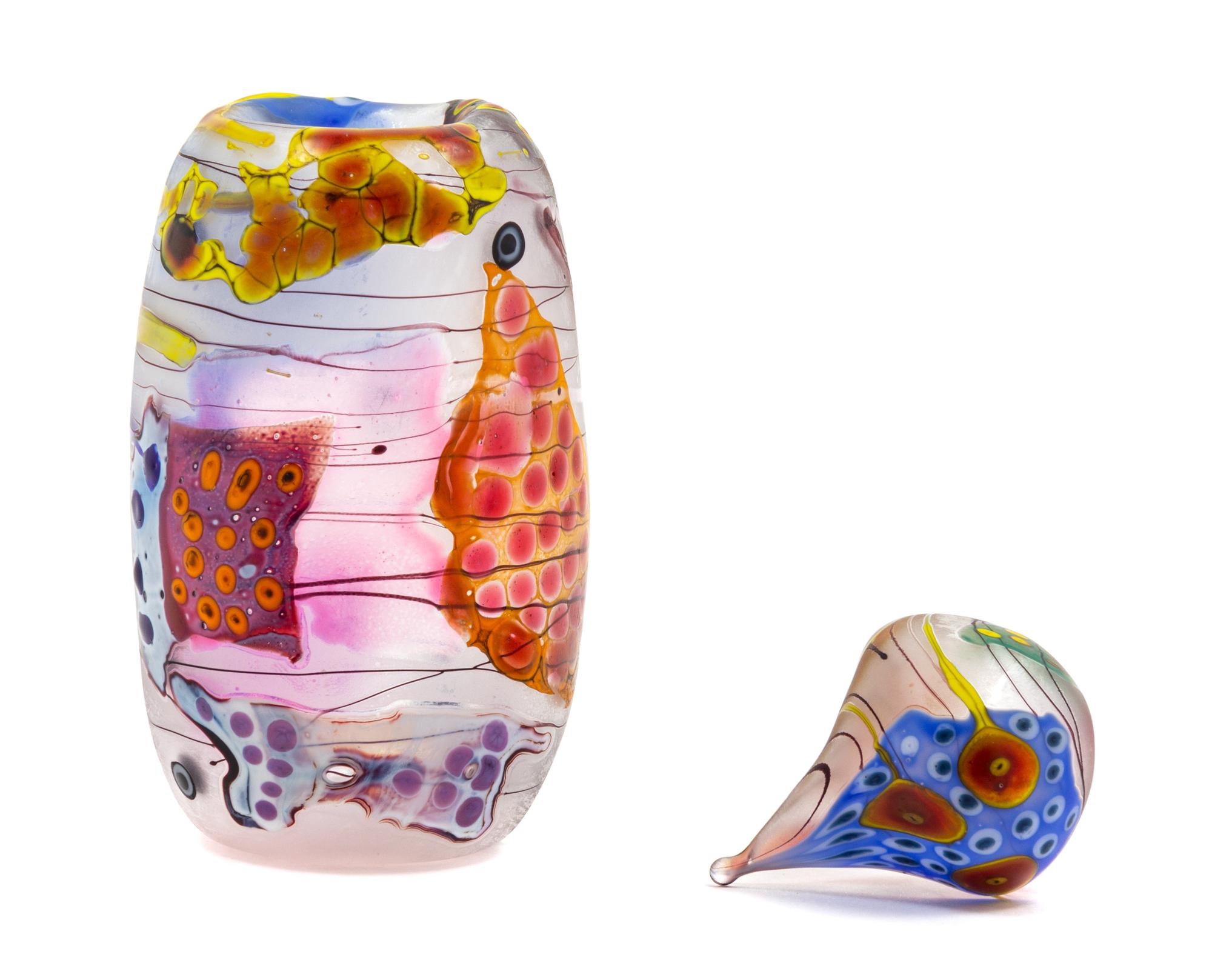 Frederick Birkhill, (American, 20th Century), Untitled, 1983 Lampwork Glass Bottle