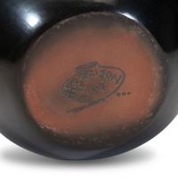 Deeply Carved Blackware Pottery Jar, with Dragonfly and Bear, 2004