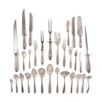 An International Silver Flatware Service in Custom Case