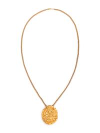 YELLOW GOLD PENDANT/BROOCH NECKLACE