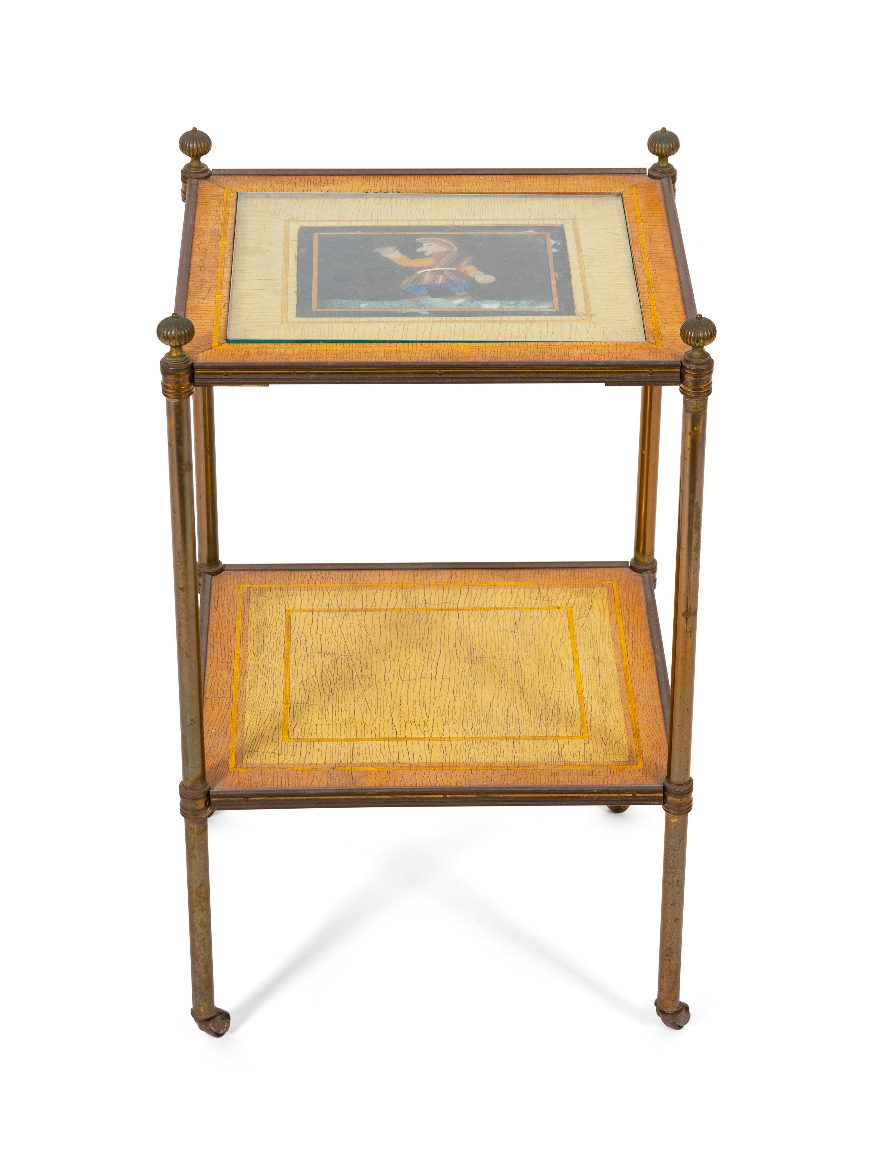 An Italian Pietra Dura Inlay Side Table