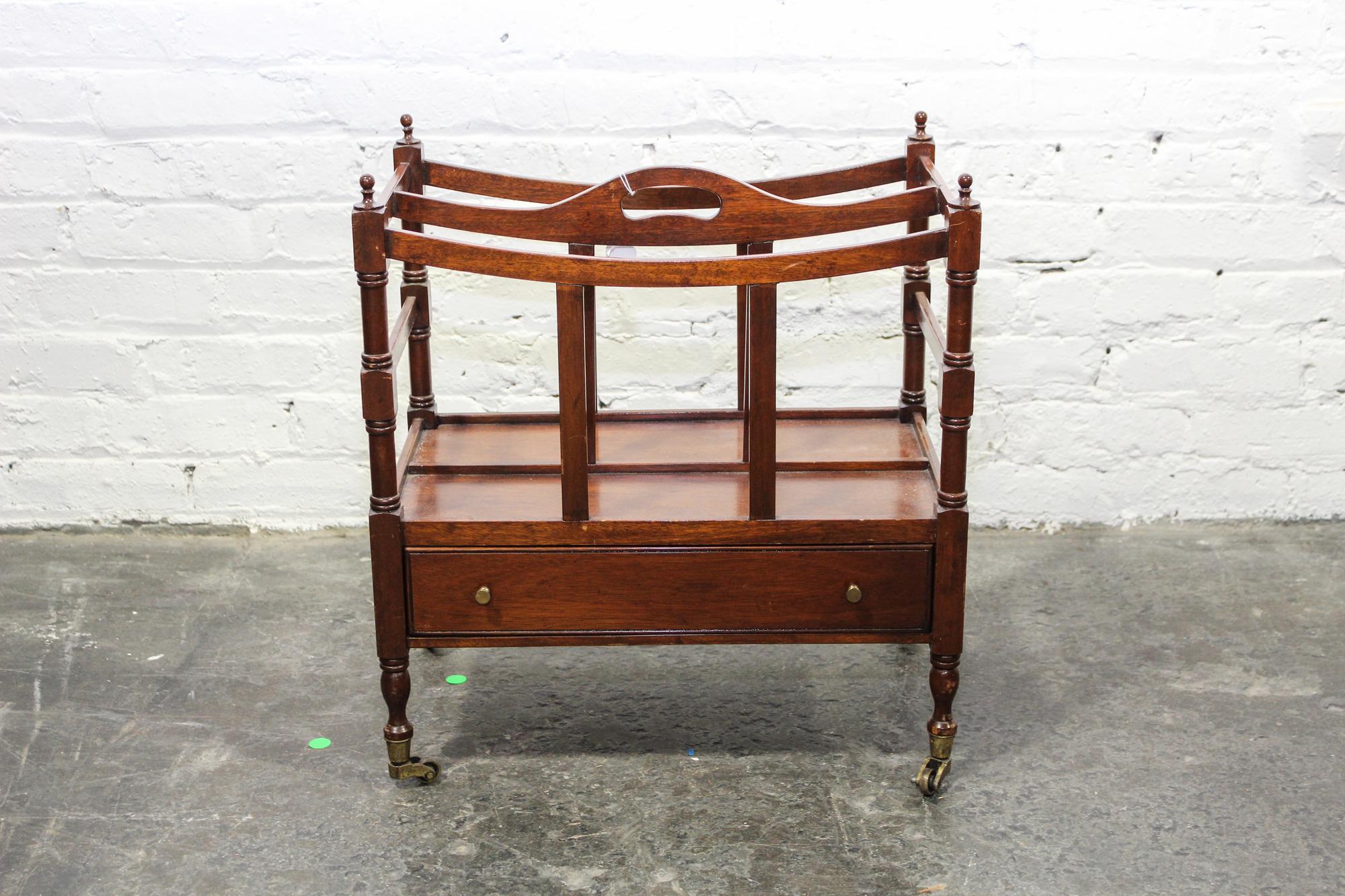 An English Mahogany Canterbury Width 18 3/4 inches. — 19TH/20TH CENTURY