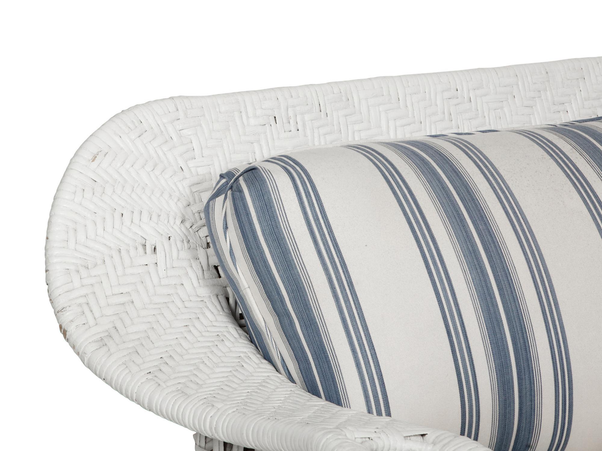A Suite of White-Painted Wicker Furniture