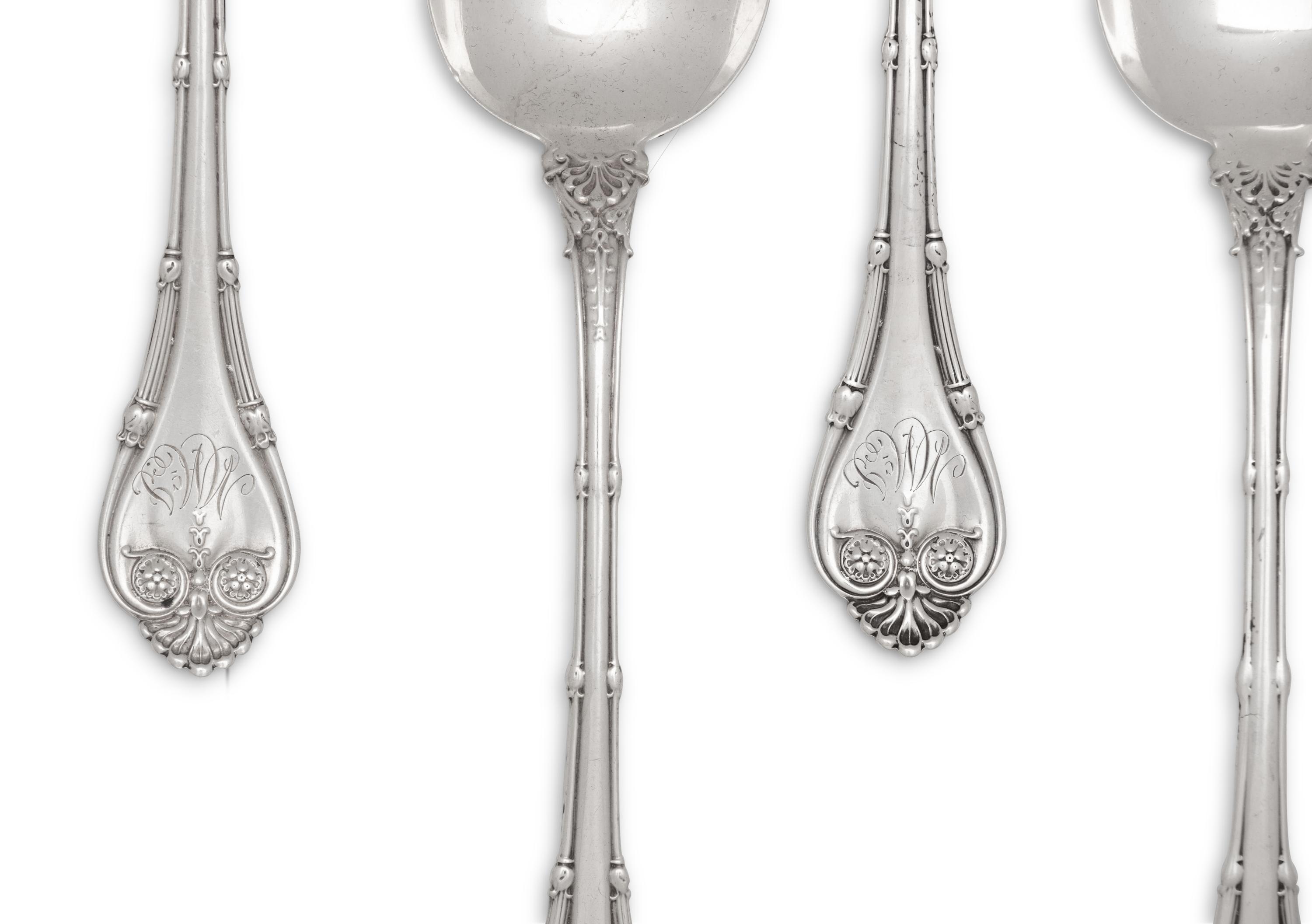 Twelve American Silver Spoons