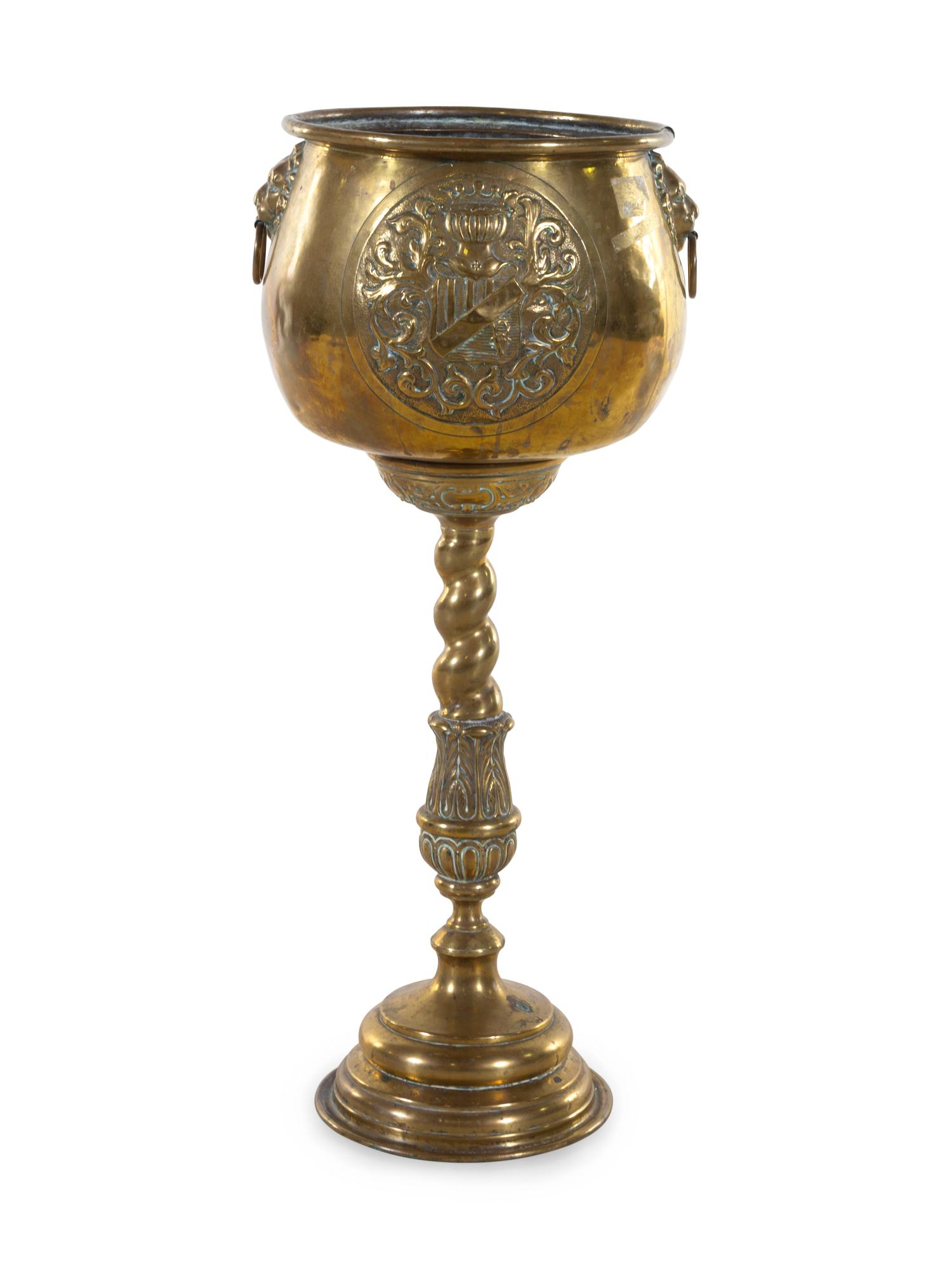 A Continental Brass Jardinière