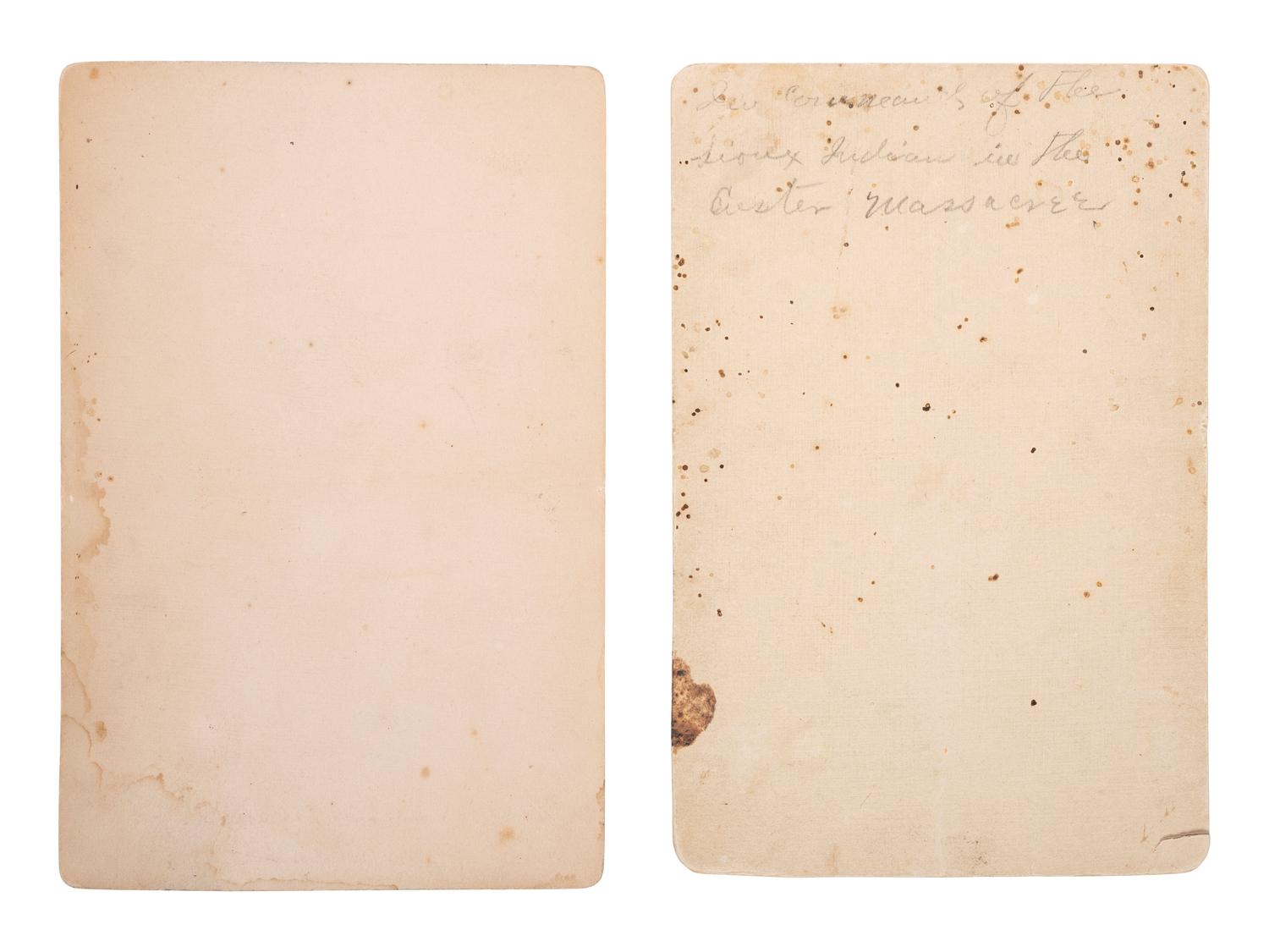 [NATIVE AMERICANS]. A group of 2 cabinet photographs of Chief Gall, Hunkpapa Lakota, comprising: