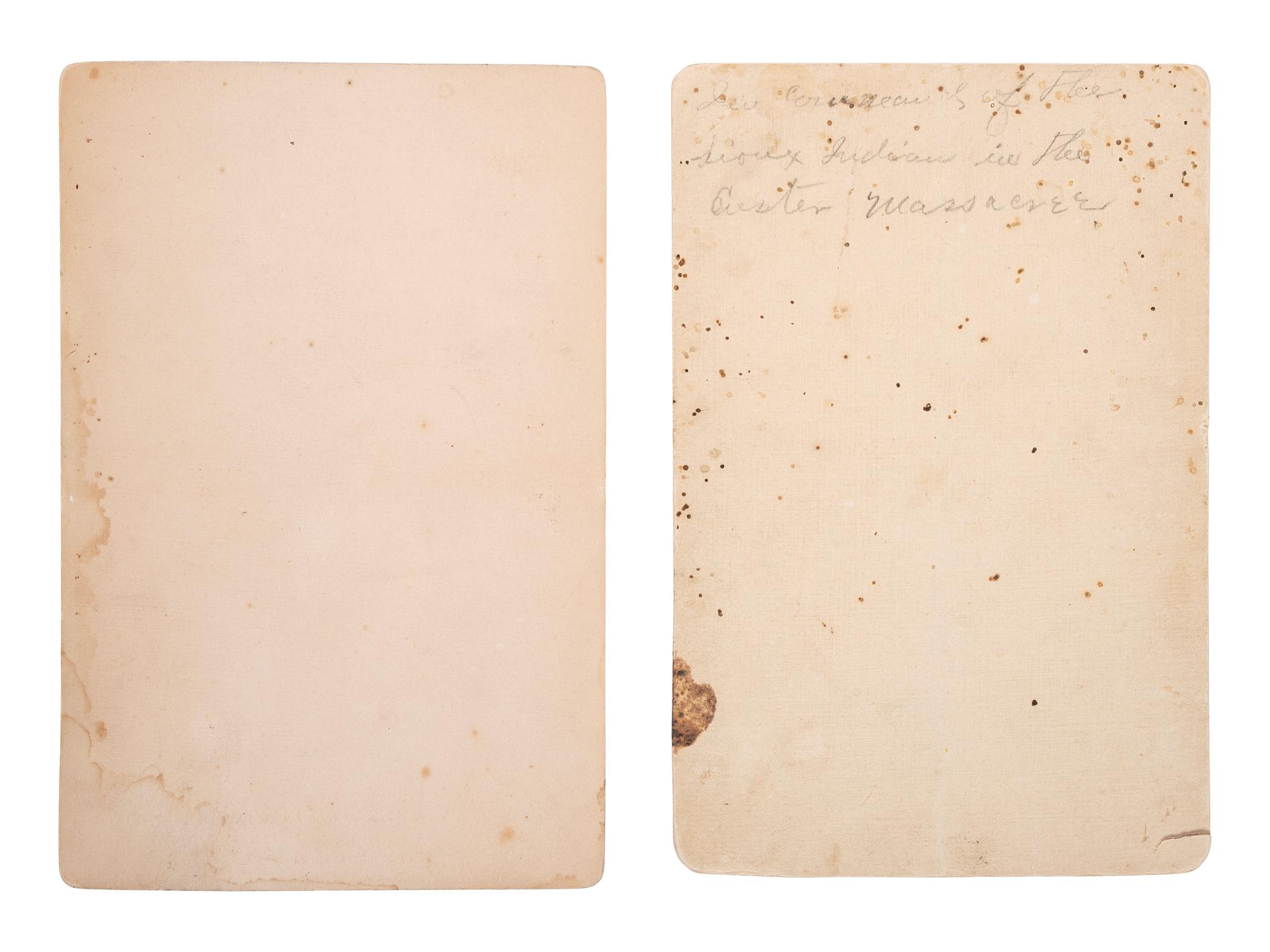 [NATIVE AMERICANS]. A group of 2 cabinet photographs of Chief Gall, Hunkpapa Lakota, comprising: