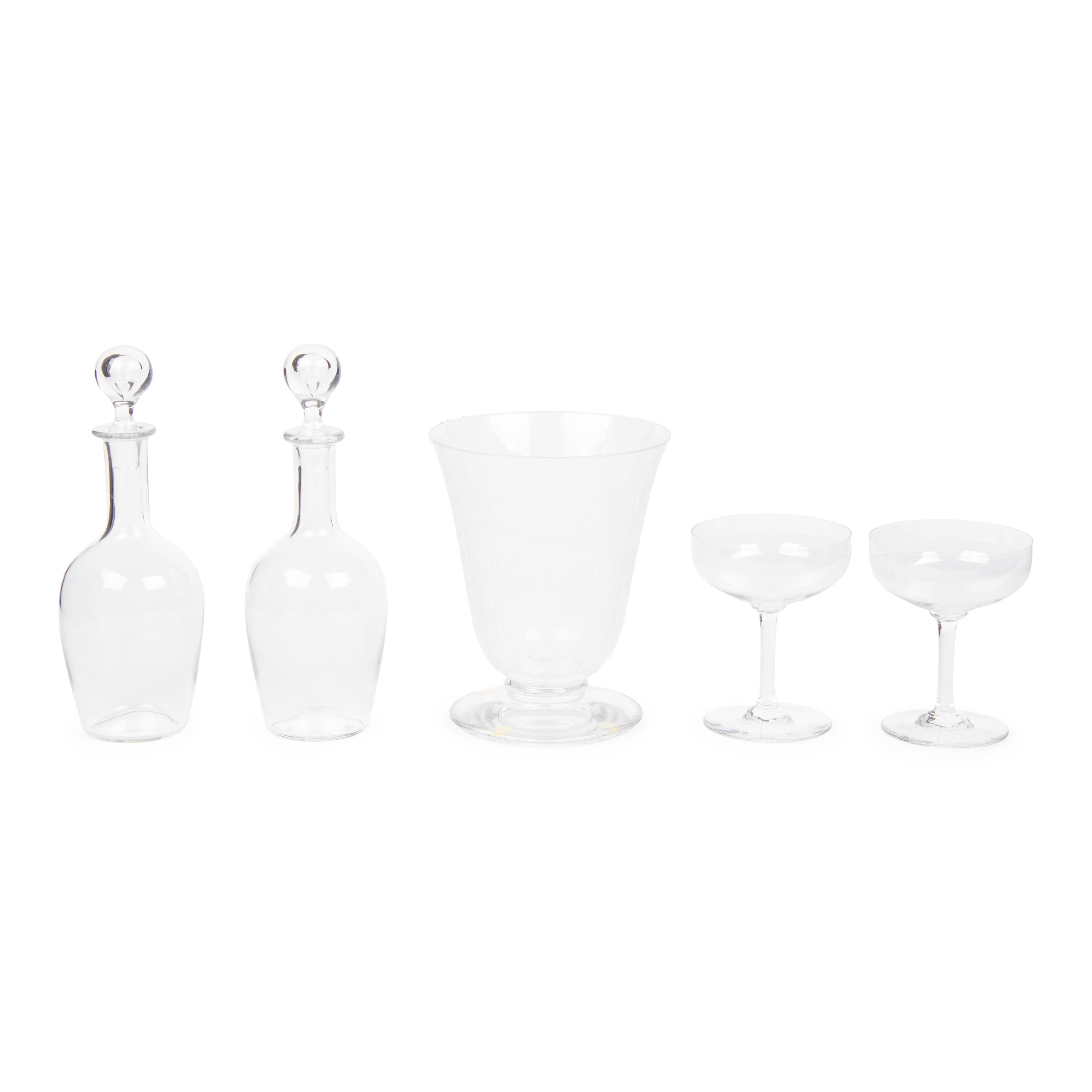 A Collection of Baccarat Glass Table Articles