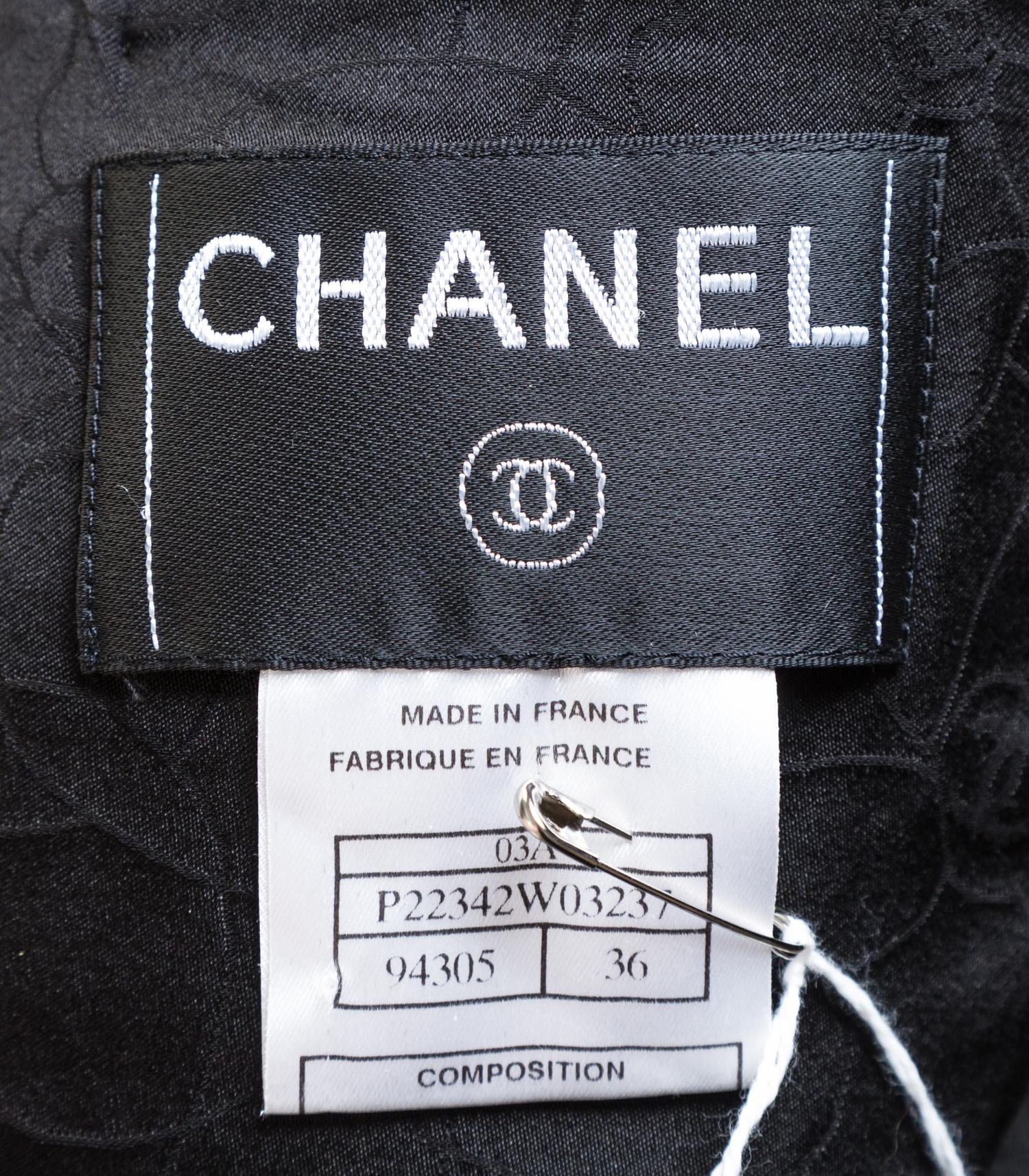 A Chanel Black Boucle Jacket Ensemble, Size 36.