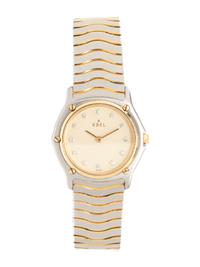 EBEL, STAINLESS STEEL AND DIAMOND 'SPORT CLASSIQUE' WATCH