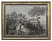 American School 19th Century, Two Views of the Washington's Tomb at Mount Vernon , First Half 19th Century