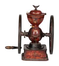 An Enterprise No. 9 Monumental Painted Cast Iron Coffee Mill