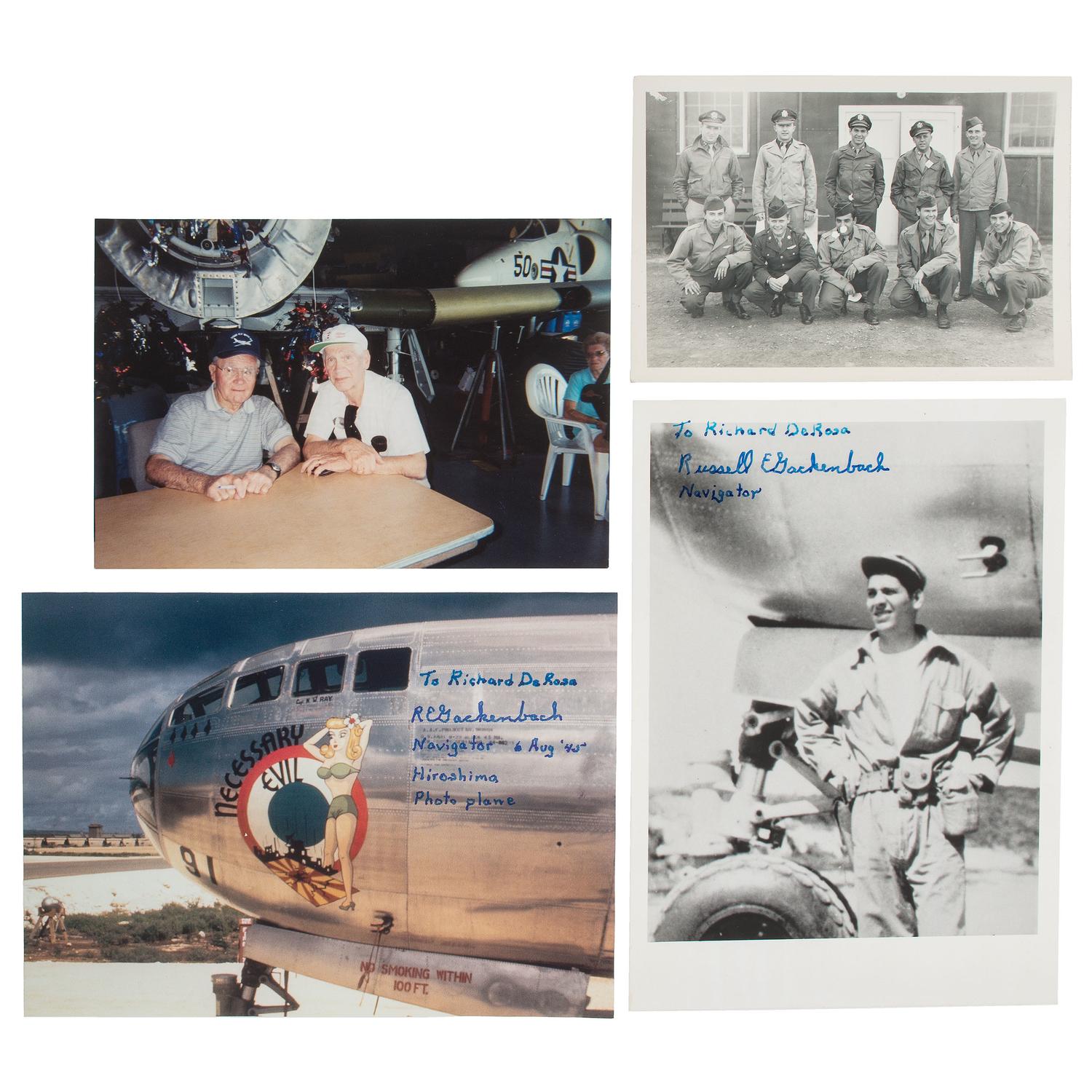 WWII Archive of Russell E. Gackenbach, Navigator of Necessary Evil , Incl. Camera and Photograph of the Bombing of Hiroshima