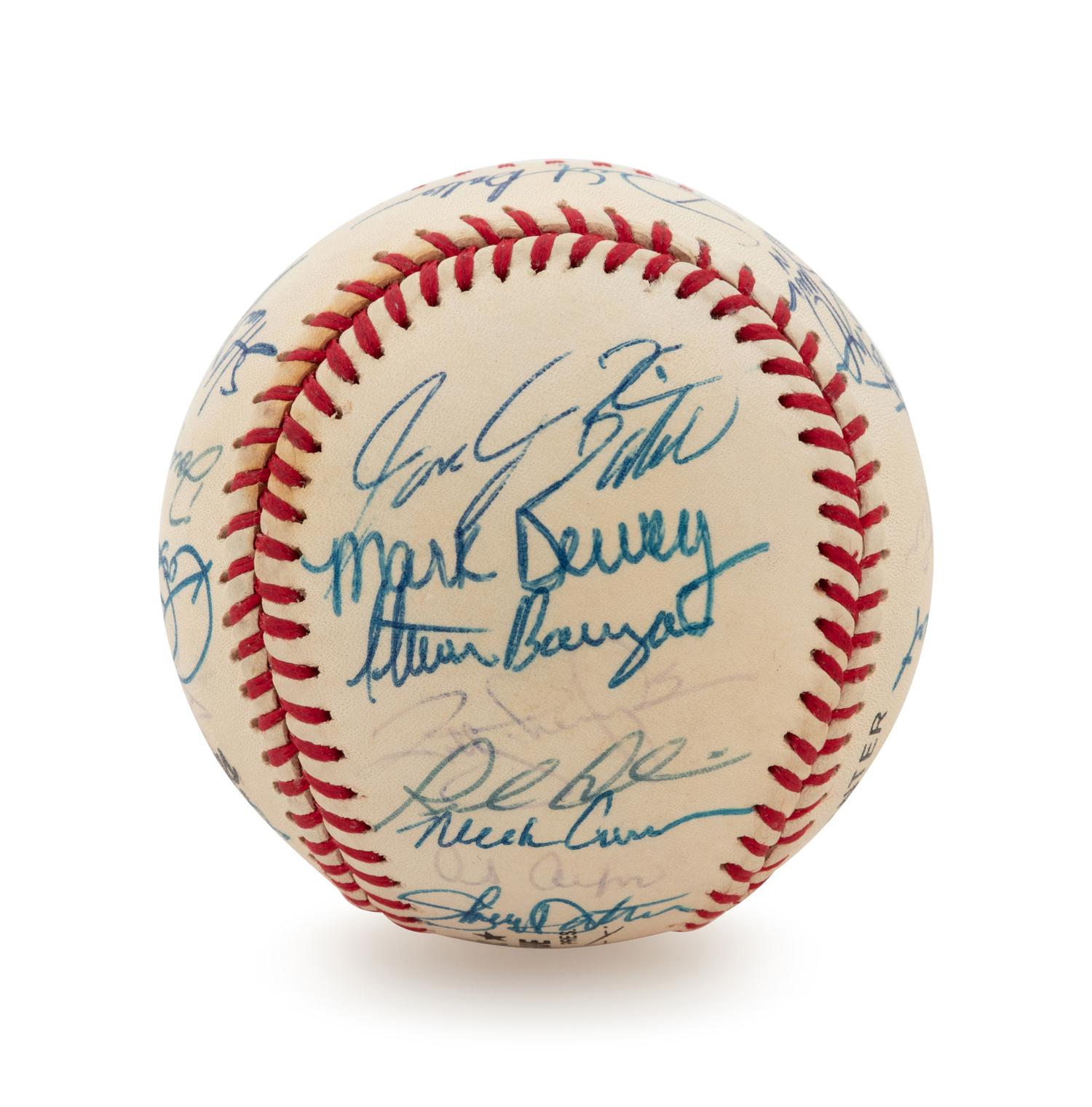A Group of Four San Francisco Giants Signed Baseballs Including Barry Bonds (1996 Team Signed), Bobby Bonds, Orlando Cepeda and Willie Mays