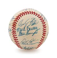A Group of Four San Francisco Giants Signed Baseballs Including Barry Bonds (1996 Team Signed), Bobby Bonds, Orlando Cepeda and Willie Mays