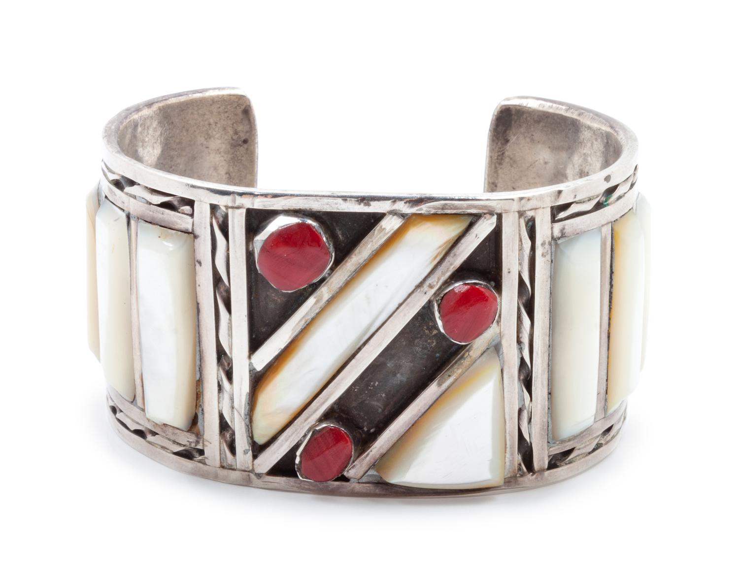 Zuni Shell and Coral Cuff